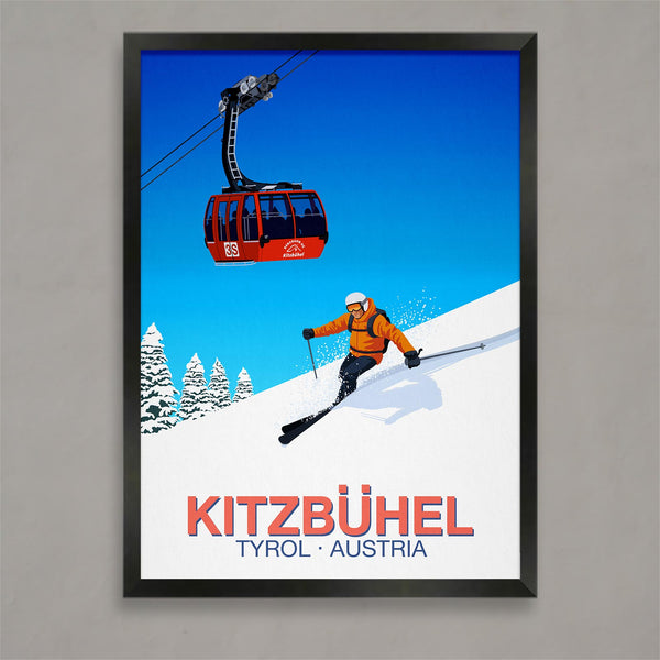 Kitzbuhel skier poster