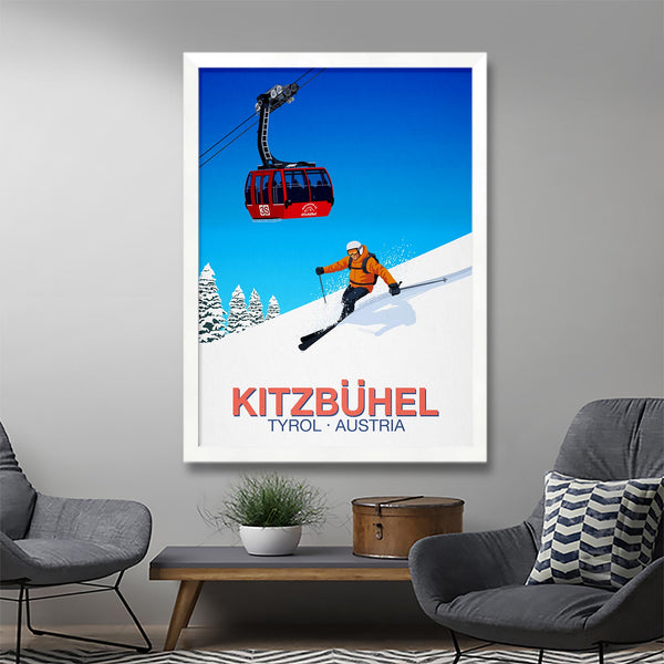 Affiche du skieur de Kitzbühel