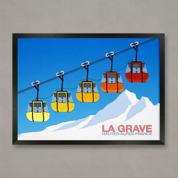 La Grave ski poster ( Landscape format )