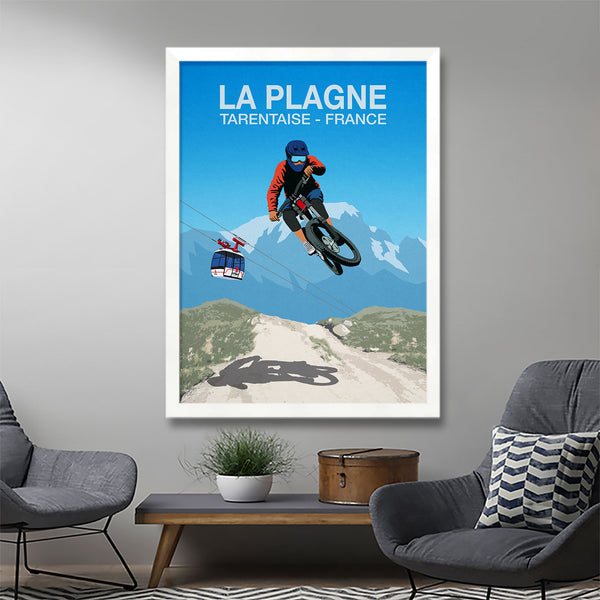 La Plagne Mountain Bike Poster