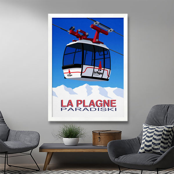 La Plagne ski poster