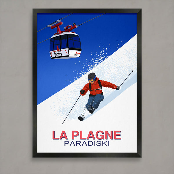La Plagne skier poster