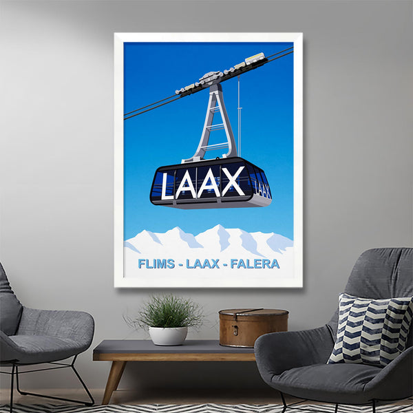 Laax ski poster