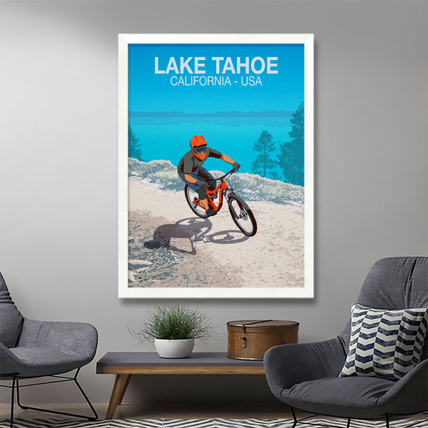 Lake Tahoe Mountain Bike Poster