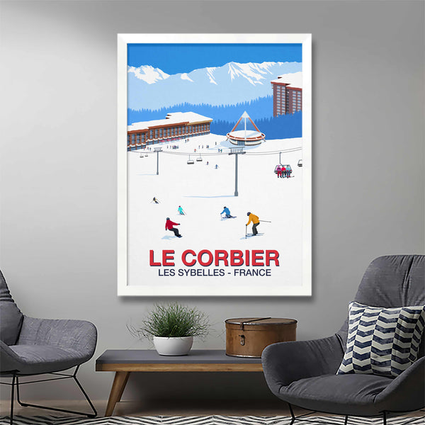 Le Corbier ski poster
