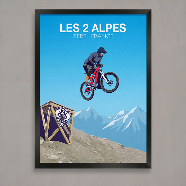 Les 2 Alpes Mountain Bike Poster
