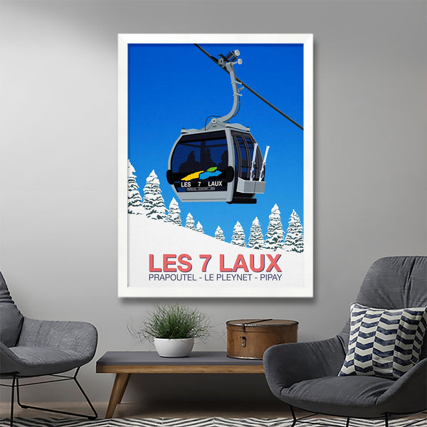 Les 7 Laux ski poster