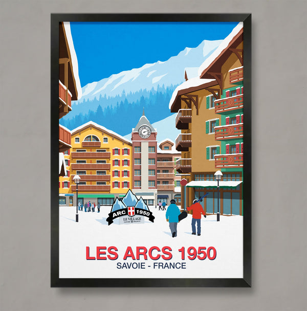 Les Arcs 1950 ski poster