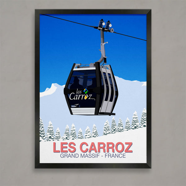 Les Carroz ski poster