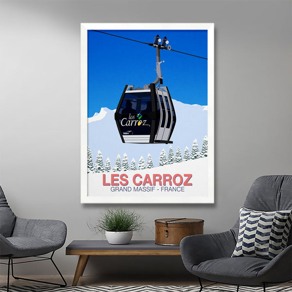 Les Carroz ski poster