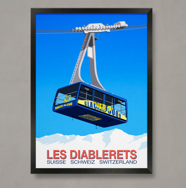 Les Diablerets Glacier 3000 Ski Poster