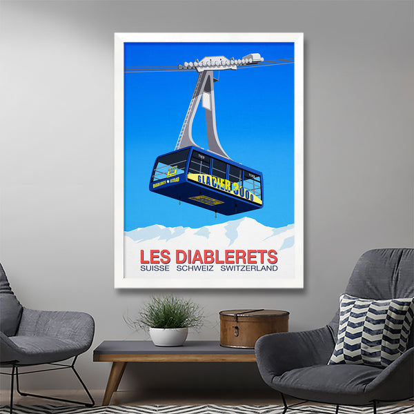 Les Diablerets Glacier 3000 Ski Poster