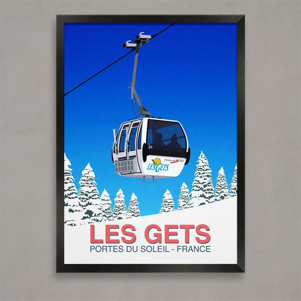 Les Gets ski poster