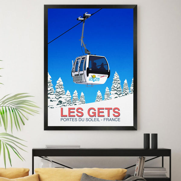 Les Gets ski poster