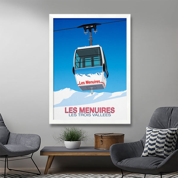 Les Menuires ski poster