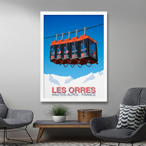 Les Orres ski poster