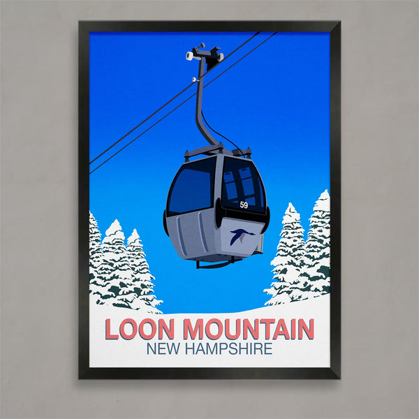 Loon Mountain ski poster
