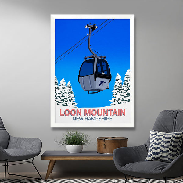 Loon Mountain ski poster