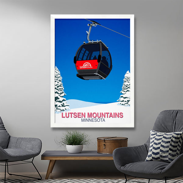 Lutsen Mountains ski poster