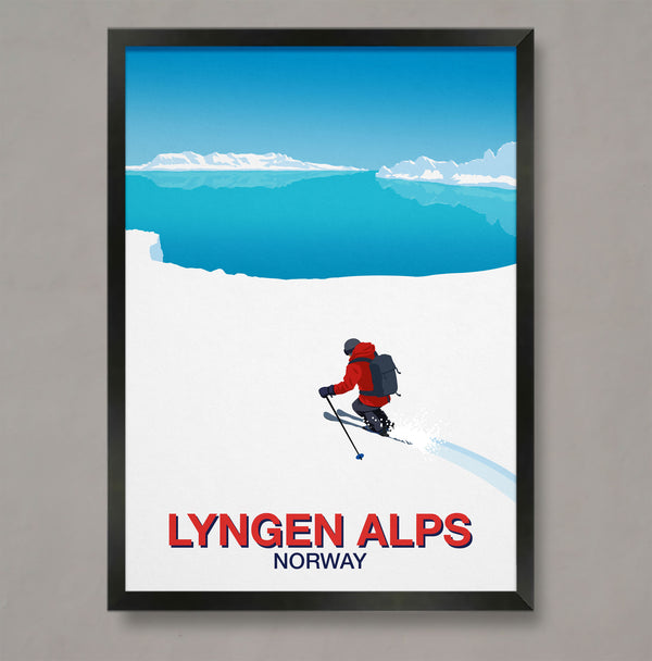 Lyngen Alps ski poster