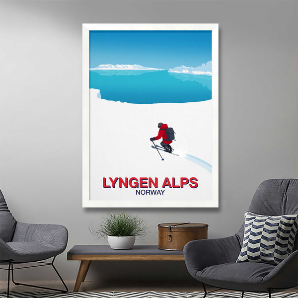 Lyngen Alps ski poster