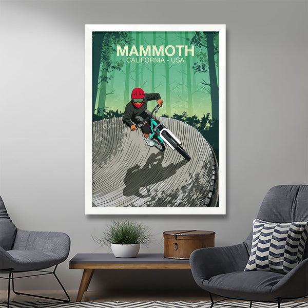 Vélo de montagne mammouth Poster