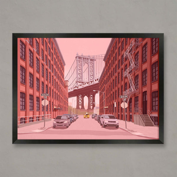 Affiche de voyage du pont de Manhattan