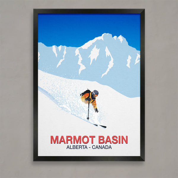 Marmot Basin ski poster