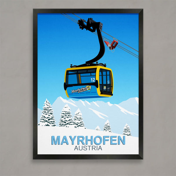 Mayrhofen ski poster