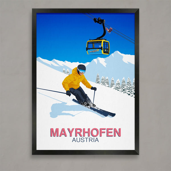 Mayrhofen skier poster