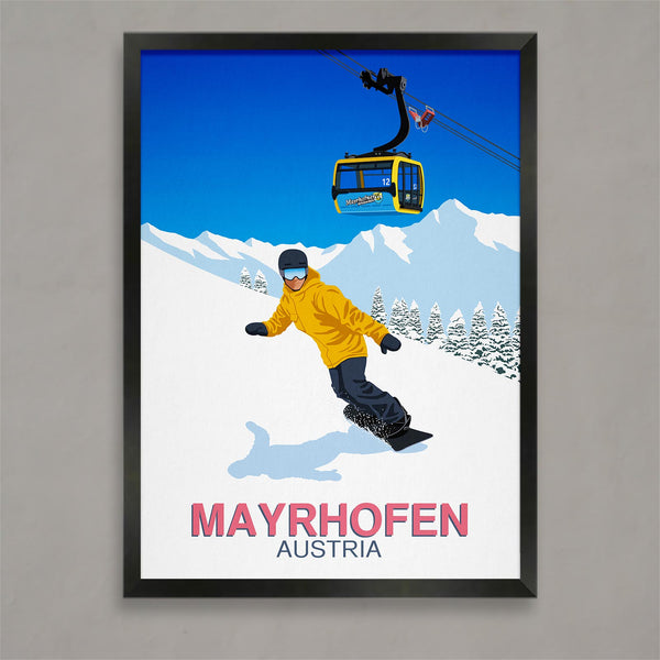 Mayrhofen snowboarder poster