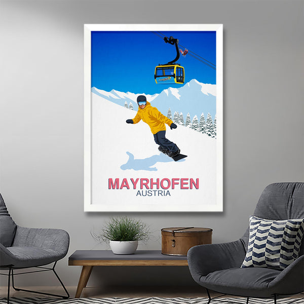 Mayrhofen snowboarder poster