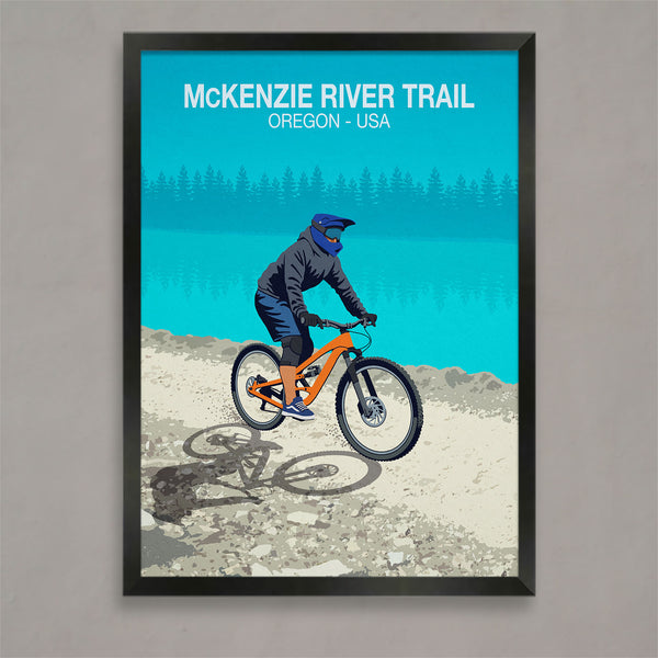 McKenzie River Trail Mountain Bike Poster