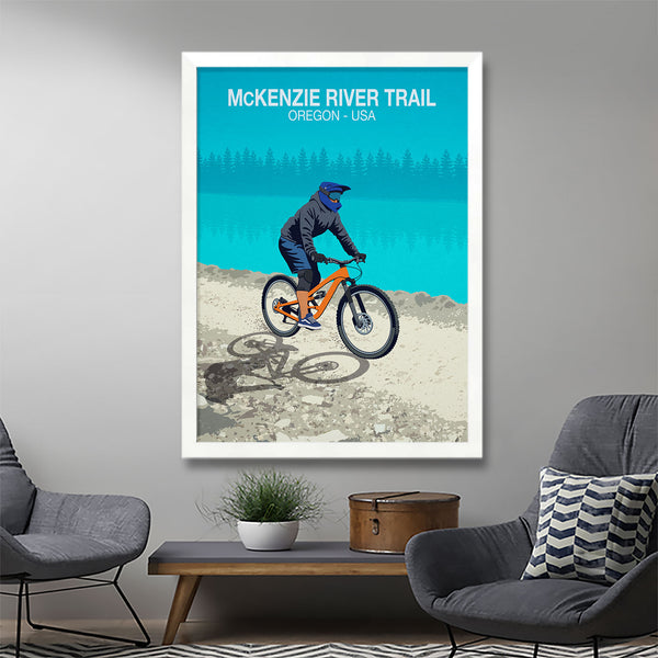 McKenzie River Trail Mountain Bike Poster