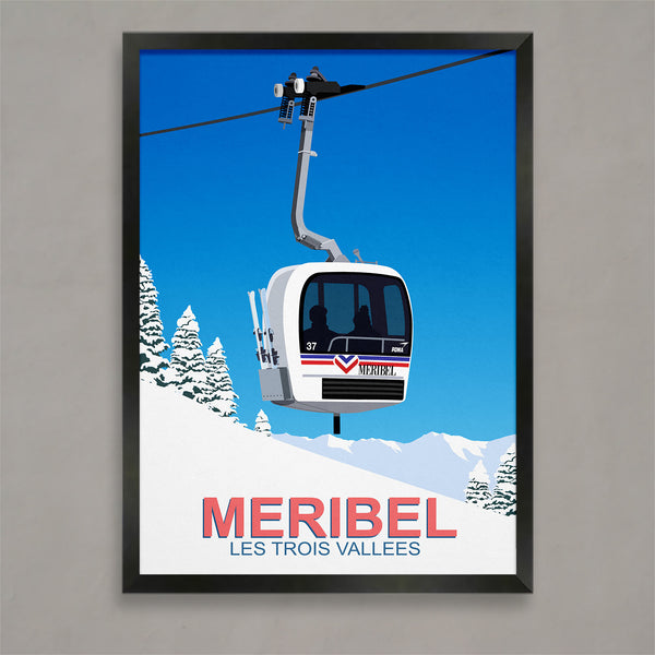 Meribel gondola poster