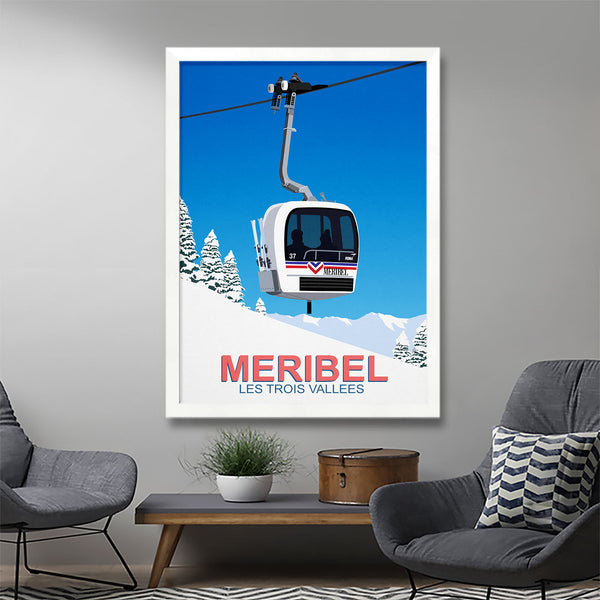 Meribel gondola poster