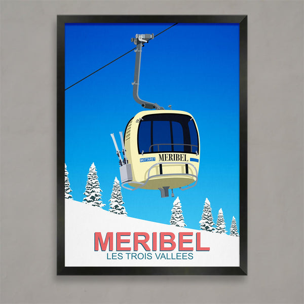 Affiche ski Méribel