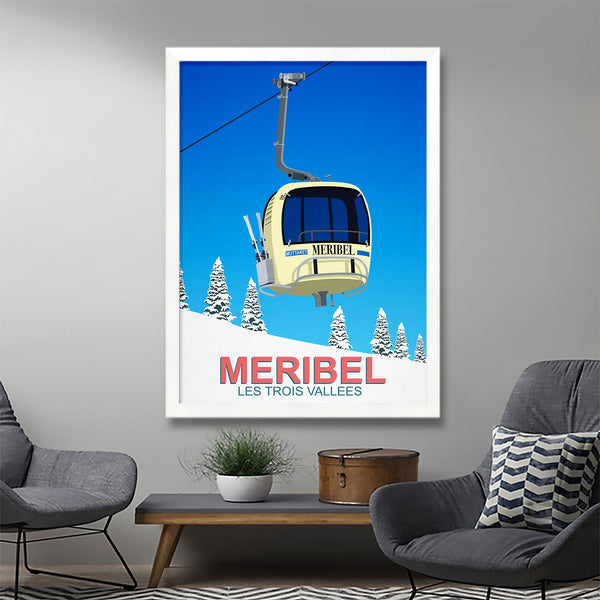 Affiche ski Méribel