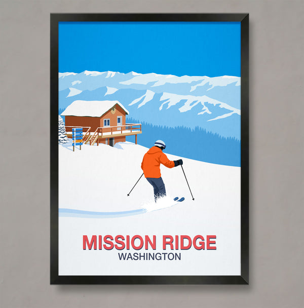 Mission Ridge ski poster