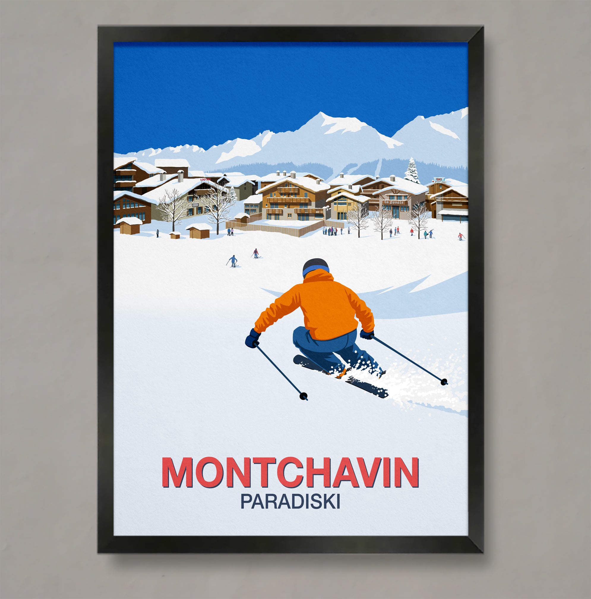 Montchavin Ski Poster – Ski Poster & Art Prints - Shop Online | Steve ...