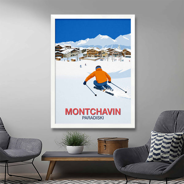 Montchavin Ski Poster