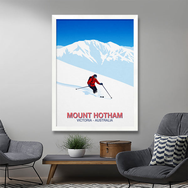 Mount Hotham ski poster