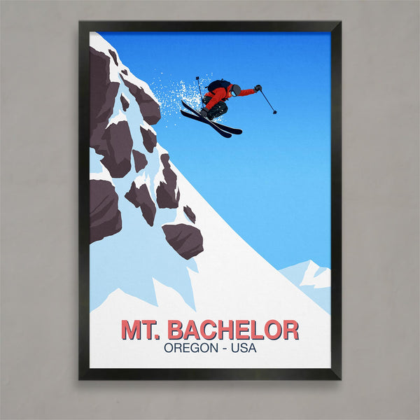 Affiche de ski du mont Bachelor