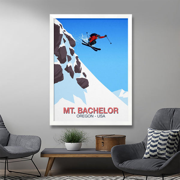 Affiche de ski du mont Bachelor