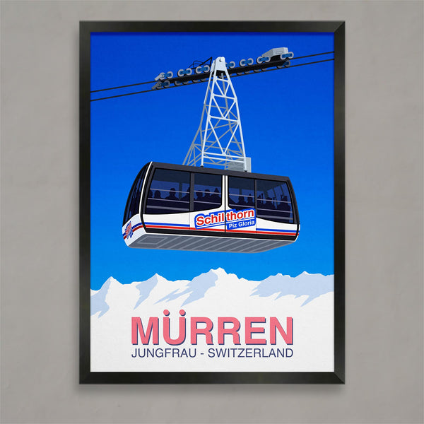 Murren cable car poster