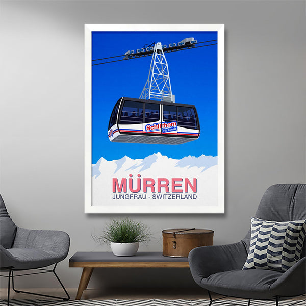 Murren cable car poster