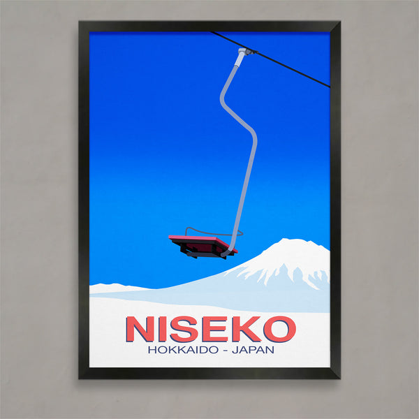 Niseko single seat chairlift poster