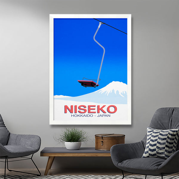 Niseko single seat chairlift poster