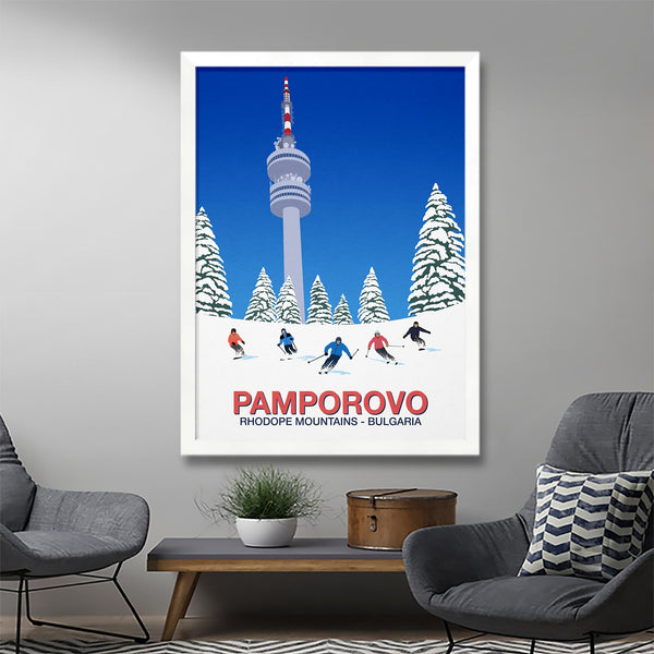 Affiche de ski de Pamporovo