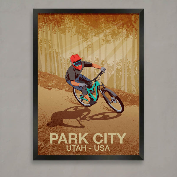 Affiche du sentier de vélo de montagne de Park City